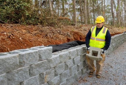 brick retaining wall